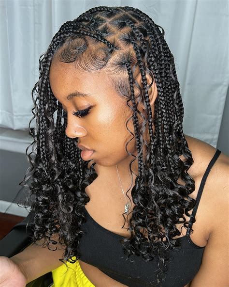 braids with curls